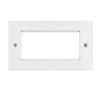 Deta Vimark VS1424 White Moulded Square Edge Four Module Data Plate