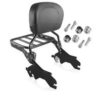 Detachable Backrest Sissy Bar Pack of Sport Luggage Rack for Harley Softail Sport Glide Low Rider FLSB FXLR FXLRS FXLRST 2018-Later Black with Docking Hardware Kit