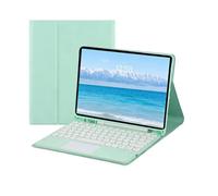 Detachable Bluetooth Keyboard Case with Touchpad for Samsung Galaxy Tab S10FE Plus 13.1 Inch SM-T620 / SM-T626B, Slim Protective Folio Cover(Green)