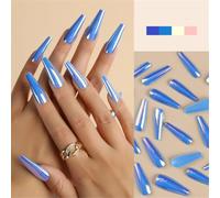 Detachable Coffin False Nails Long Ballerinas Stick On Nails Full Tips Artificial False Nails Press On Nails