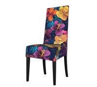 Detachable Dining Chair Cover WHJDPP Among The Flowers Printing Soft, Comfortable for Home, Hotel, Wedding Banquet, Banquet, Conference, Ceremony Decorations