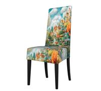 Detachable Dining Chair Cover WHJDPP Fairy Tale World Printing Soft, Comfortable for Home, Hotel, Wedding Banquet, Banquet, Conference, Ceremony Decorations