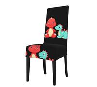 Detachable Dining Chair Cover WHJDPP Little red Flower and Cute Dinosaur Printing Soft, Comfortable for Home, Hotel, Wedding Banquet, Banquet, Conference, Ceremony Decorations