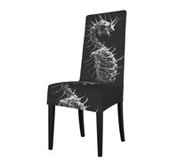 Detachable Dining Chair Cover WHJDPP Skeleton of Thorns Printing Soft, Comfortable for Home, Hotel, Wedding Banquet, Banquet, Conference, Ceremony Decorations