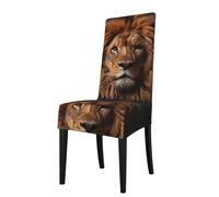 Detachable Dining Chair Cover WHJDPP The Lion's Gaze Printing Soft, Comfortable for Home, Hotel, Wedding Banquet, Banquet, Conference, Ceremony Decorations