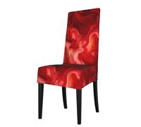 Detachable Dining Chair Cover WHJDPP The red fire is Flowing Printing Soft, Comfortable for Home, Hotel, Wedding Banquet, Banquet, Conference, Ceremony Decorations