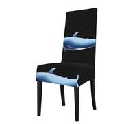 Detachable Dining Chair Cover WHJDPP Whales in The sea Printing Soft, Comfortable for Home, Hotel, Wedding Banquet, Banquet, Conference, Ceremony Decorations