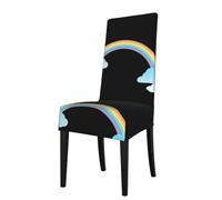 Detachable Dining Chair Cover WHJSHOP Rainbow Bridge in The Sky Prints Soft, Comfortable for Home, Hotel, Wedding Banquet, Banquet, Conference, Ceremony Decorations