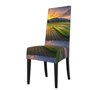 Detachable Dining Chair Cover WHJSHOP Rice Paddy Field Sun Prints Soft, Comfortable for Home, Hotel, Wedding Banquet, Banquet, Conference, Ceremony Decorations