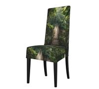 Detachable Dining Chair Cover WHJSHOP Suspension Bridge in The Rainforest Prints Soft, Comfortable for Home, Hotel, Wedding Banquet, Banquet, Conference, Ceremony Decorations