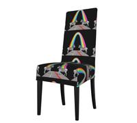 Detachable Dining Chair Cover WHJSHOP Zebra Crossing The Rainbow Prints Soft, Comfortable for Home, Hotel, Wedding Banquet, Banquet, Conference, Ceremony Decorations
