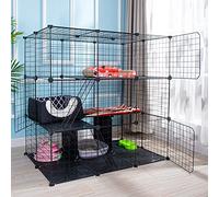 Detachable DIY Cat Cage Detachable Pet Playpen Enclosure Cat Kennels For Indoor,kitten Assembled Playpen Critter Ferret Cage