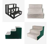 Detachable Dog Stairs with Slip - Proof Cover, 41x39x31cm, Green and Grey - Durable Premium Material, Easy to Clean, Ideal for Small to Large Dogs and Cats