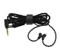 Detachable Dual PIN Silver-Plated Oxygen Free Copper OFC In Ear Earphone Cable With Microphone Gold Plated 3.5mm Plug 0.78mm 2-Pin Connector Earbuds Upgrade Cable 1.2M