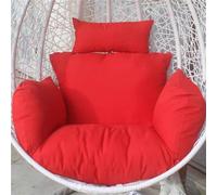 Detachable Egg Chair Cushion Replacement Cozy Indoor/Outdoor Swing Chair Cushions with Headrest Perfect for Hanging Basket by the Pool Vibrant Red