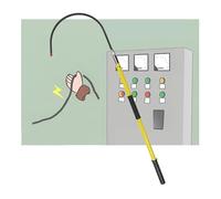 Detachable Electrical Rescue Hook,High Voltage Insulated Rescue Hook,Firefighting Emergency Pole,Comes with a Storage Bag(Yellow,200cm)