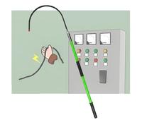 Detachable Electrical Rescue Hook,High Voltage Insulated Rescue Hook,Firefighting Emergency Pole,Comes with a Storage Bag(Green,200cm)