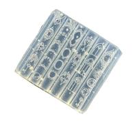 Detachable Embossed Silicone Template for Professional Nails Artists and Home Craft Enthusiasts Jewelry Tool Art Mold Silicone Template Floral Relief for Manicure Vintage Design Home Salon