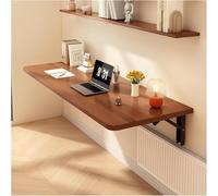 Detachable Flip-Out Wall-Mounted Laptop Desk & Dining Table - Space-Saving Folding Table for Small Spaces Brown 60x30cm (23.6x11.8in) - Ideal for Laundry & Home Office