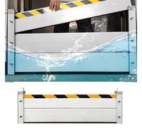 Detachable Flood Barriers for Garage Door/Basement/Outside, Garage Flood Protection Barrier/Flooding Control Baffle, Wide Flood Board Aluminum,H 40cm,L16ft/4.9m