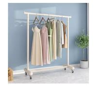 Detachable Floor Standing Clothing Rack with Wheels Heavy-Duty Metal Coat Rack Garment for Display and rage (White 120x40x155cm)