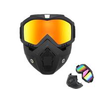 Detachable Full Face Goggle Mask, Goggle Mask for Welding & Riding, Adjustable Windproof Motorcycle Riding Gear, Anti-Fog Windproof Impact Resistant (Color B)