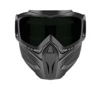 Detachable Full Face Goggle Mask, Motorcycle Riding Face Protection with Anti-Fog Fan System, Detachable Masks with Goggles for Motorcycle Cycling Skiing Halloween Cs Game Cosplay
