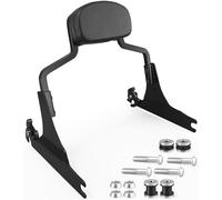 Detachable Hardware Backrest Sissy Bar Upright Passenger Backrest Pad with Docking Kit for Harley Breakout 2013-2017 FXSB, FXSE,FXSBSE（Gloss Black）