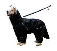 Detachable Hood Dog Raincoats, Lightweight Rain Jacket with Reflective Strips, Comfortable Full Leg Coverage Pet Poncho for Medium Large Dogs Out Walks On Rainy Days(Boy dog,6XL)
