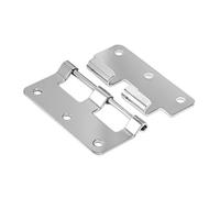 Detachable Hook Off Hinge, Iron Metal 77x67mm for Instrument Cases Flight Case Furniture Cabinet Door Wardrobe, Silver Finish Hardware