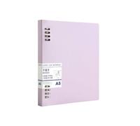 Detachable Iron Clip Loose-Leaf Student Solid Color Notebook -A5 Pink 1 Book