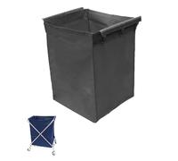 Detachable Laundry Cart Liner Bag with Hooks - Durable and Versatile Replacement Bag for Foldable Trolley Cleaning and Service Carts