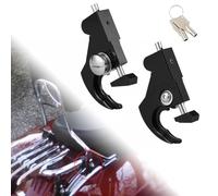 Detachable Locking Latch Kit Rotary Docking Latches with Locks Sissy Bar Backrest Mounting Luggage Rack Latch Clips for Harley Davidson Touring Dyna Softail Sportster