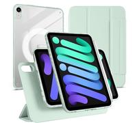 Detachable Magnetic Cover for iPad mini 7 A17 Pro 2024/Mini 6 2021 8.3 Inch,Shockproof Transparent Hybird Back Portrait/Landscape Stand Case,with Auto Wake/Sleep,Green
