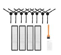 Detachable Main Brush Hepa Filter Side Brushes Mop Cloth/Fit For Dreame D9 L10 Pro Vacuum Cleaner parts Sweeping Robot Set (Color : Dark rey)