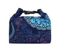 Detachable Meal Bag Blue Octopus Print Lunch Tote Bag Insulated Meal Box Container for Picnics,work, Outdoor Barbecues, Gym, Travel
