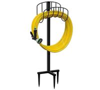 Detachable Metal Garden Hose Holder, Vertical Hose Storage Rack, Sturdy Pipe Bracket for Outdoor Garden Hose Organization with Space Saving Design for Home Yard and