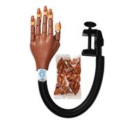 Detachable Nails Training Hand Model Base Realistic Manicure Practice Tool Compact ABS Non Slip Nail Training Hand with Base