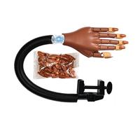 Detachable Nails Training Hand Model Base Realistic Manicure Practice Tool Compact ABS Portable Nail Technician Training Hand