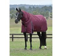 WeatherBeeta ComFiTec Essential Turnout Detach-A-Neck 220G, Burgundy/Navy, 5'3