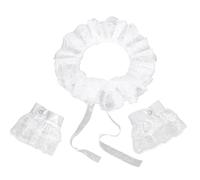 Detachable Neck Ruff Collar Hand Cuffs Sleeves Adds Touch To Historical Costume Great For Themed Event Dressingup Detachable Ruffle Collar