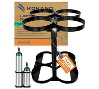 Detachable Oxygen Tank Holder 4 Slot for E, D, M9/C Cylinders - Heavy Duty