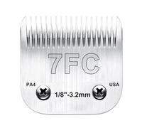 Detachable Pet Clipper Blade 7F 3.2mm 1/8'', Dog Grooming Clipper Blades, Stainless Steel Grooming Detachable Blades for Pet Dogs, Compatible with Most Andis, Oster, Wahl Dog Grooming Clippers