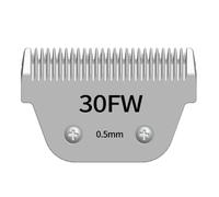 Detachable Pet Clipper Wide Edges, 30FW 0.02 in Cut Length for Dog Grooming, Sharp Dog Clipper Edges, Compatible with Andis, Wahl, Oster, Laube, and Heiniger A5 Style Clippers, Silver Finish