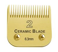 Detachable Pet Dog Clipper Ceramic Blades Set,Compatible for Andis,Compatible for Oster,A5,KM10 Series Clippers(2(6.3mm))
