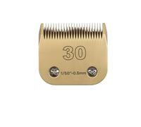 Detachable Pet Dog Grooming Clipper Carbon Steel Sharp,Compatible With Andis,Compatible For Oster A5,Compatible For Wahl，KM Series Clippers(Gold-30 0.5mm)