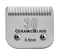 Detachable Pet Dog Grooming Clipper Ceramic Blade,Compatible with Andis Size 30 Cut Length 1/50"(0.5mm),Compatible with Oster A5,Wahl KM10 Series Clippers