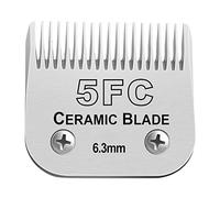 Detachable Pet Dog Grooming Clipper Ceramic Blades,Compatible with Andis Size 5FC 1/4”(6.3mm) Cut Length (64122),Compatible withOster A5,Wahl KM10 Series Clippers