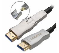 Detachable Plug HDMI 2.0 Active Optical Cable AOC for Wall Installation 4K 30m