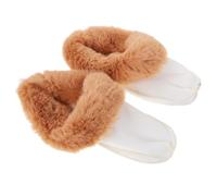 Detachable Plush Shoe Inserts, Warm Fuzzy Liners for Men's Slippers | Khaki Washable Cushioning, Easy-clean Lining for Casual Slip-ons, Indoor Home Wear and Commuting in Clogs